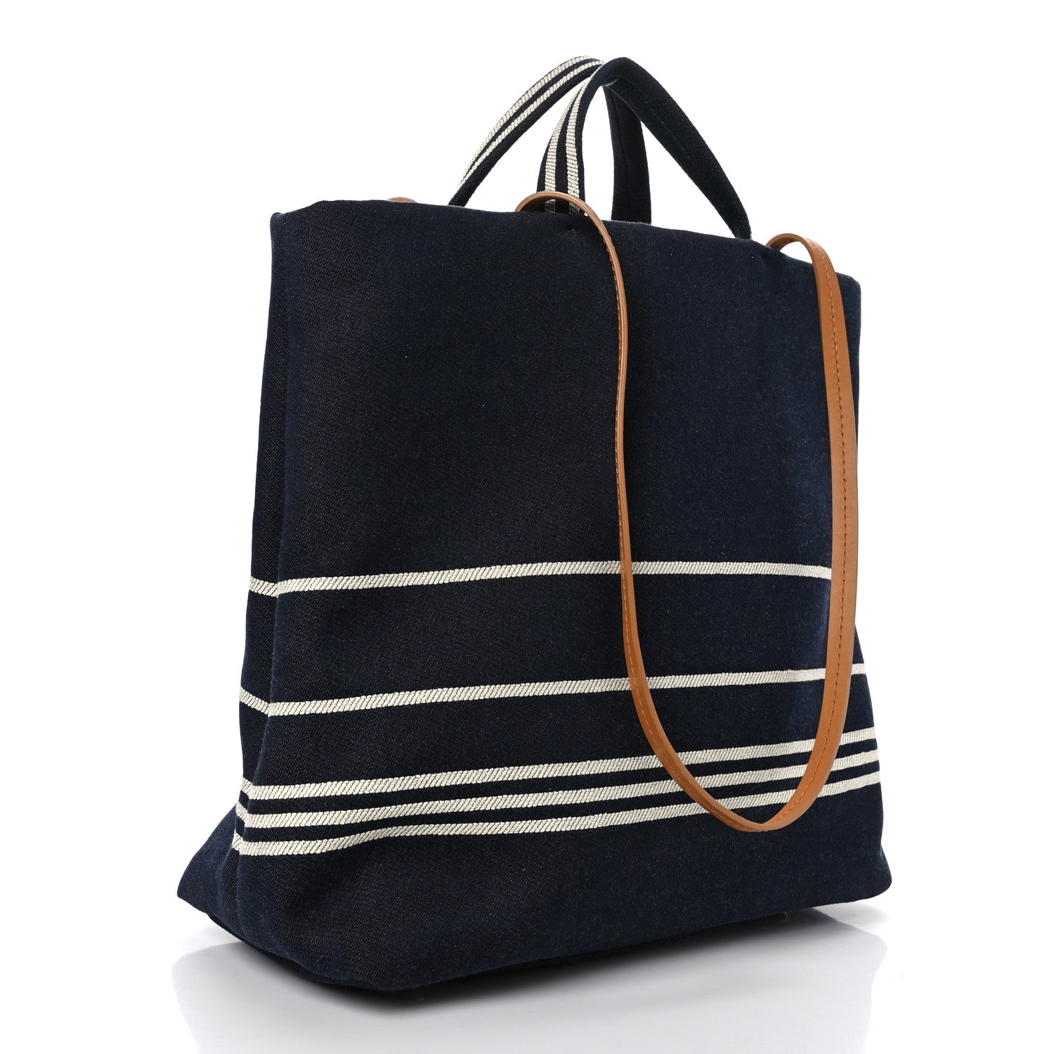 Chanel Denim Tall Shopping Tote Blue 3 of 10