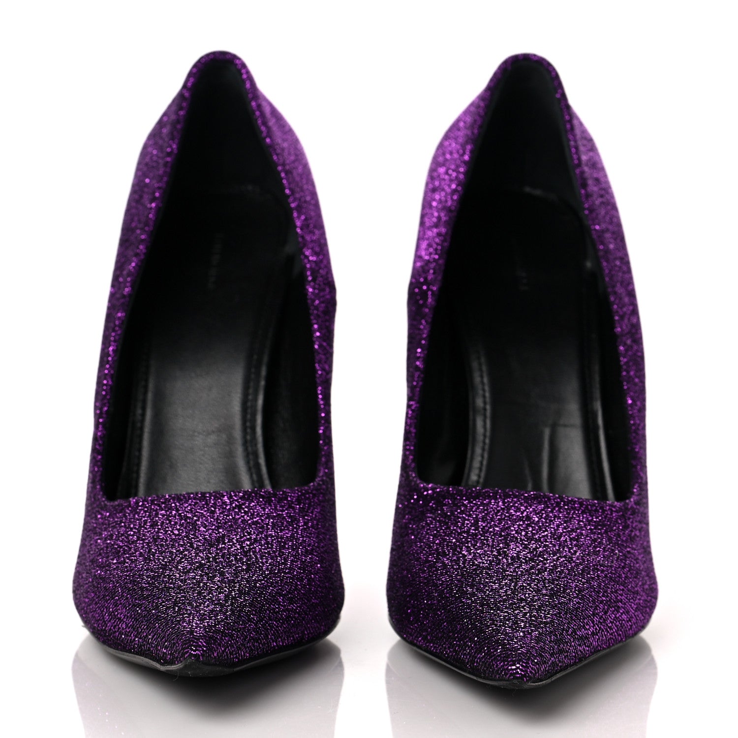 Balenciaga Shiny Fabric Square Knife 110mm Pumps 41 Purple 2 of 9