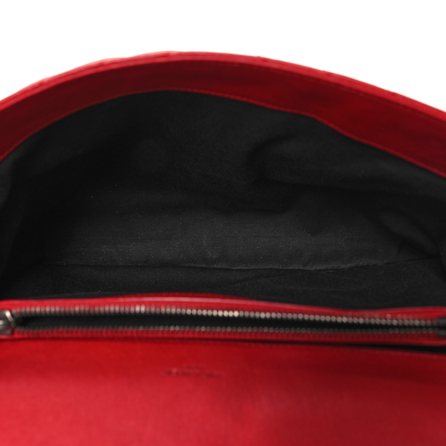 Sheepskin Matelasse Chevron Large College Monogram Satchel Rouge Eros