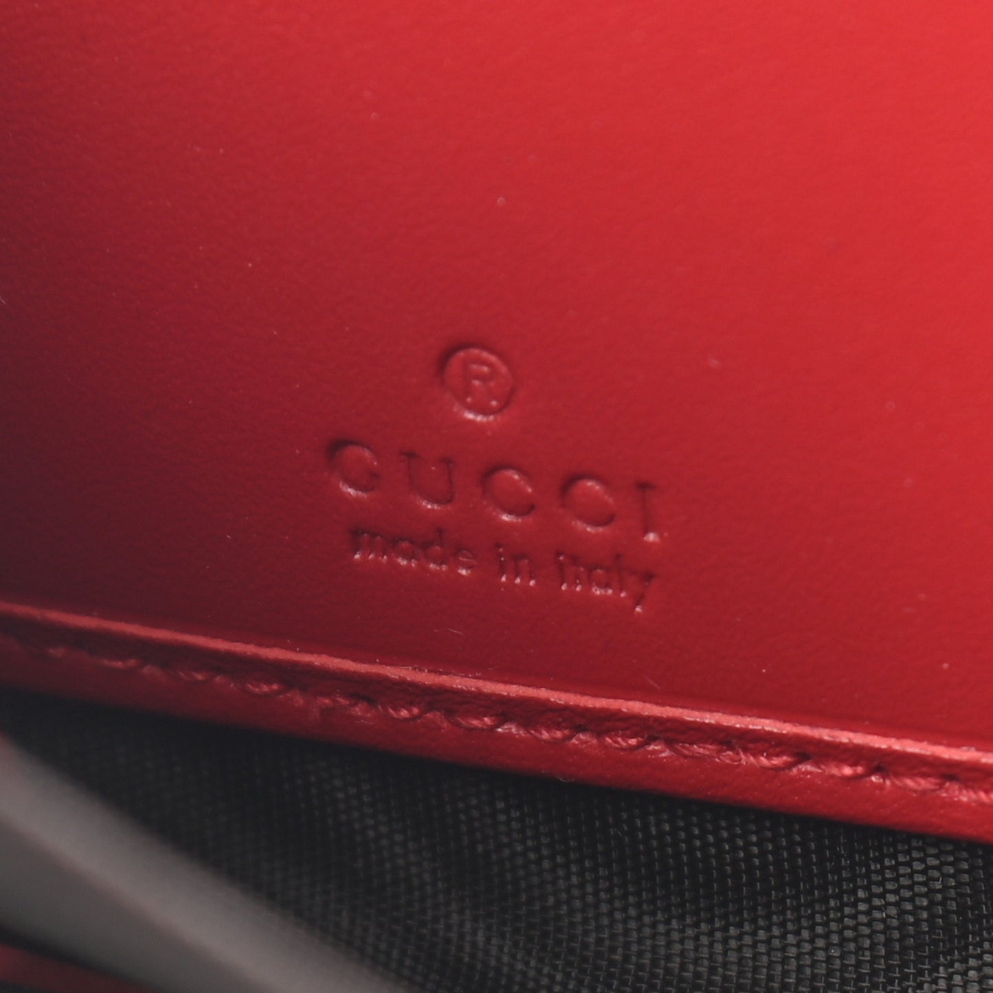 GG Supreme Monogram Cherries Zip Around Wallet Hibiscus Red