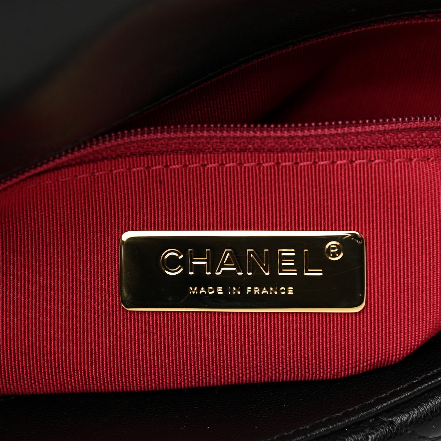 Goatskin Quilted Large Chanel 19 Flap Black