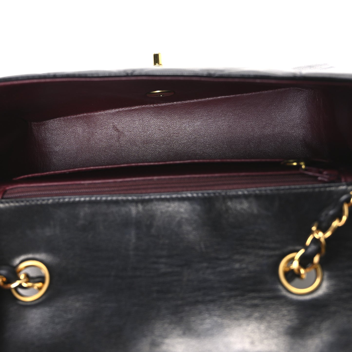 Lambskin Quilted Small Single Flap Black
