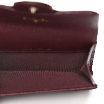 Chanel Caviar Quilted Flap Card Holder Wallet Burgundy 4 of 6