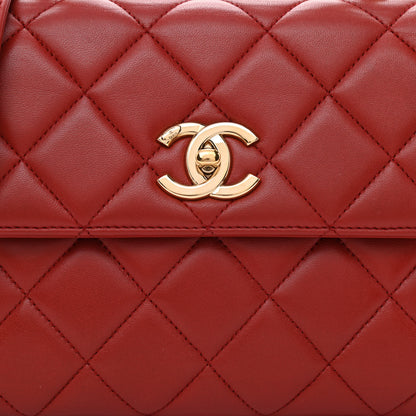 Chanel Lambskin Quilted Small Trendy CC Flap Dual Handle Bag Red 8 of 11