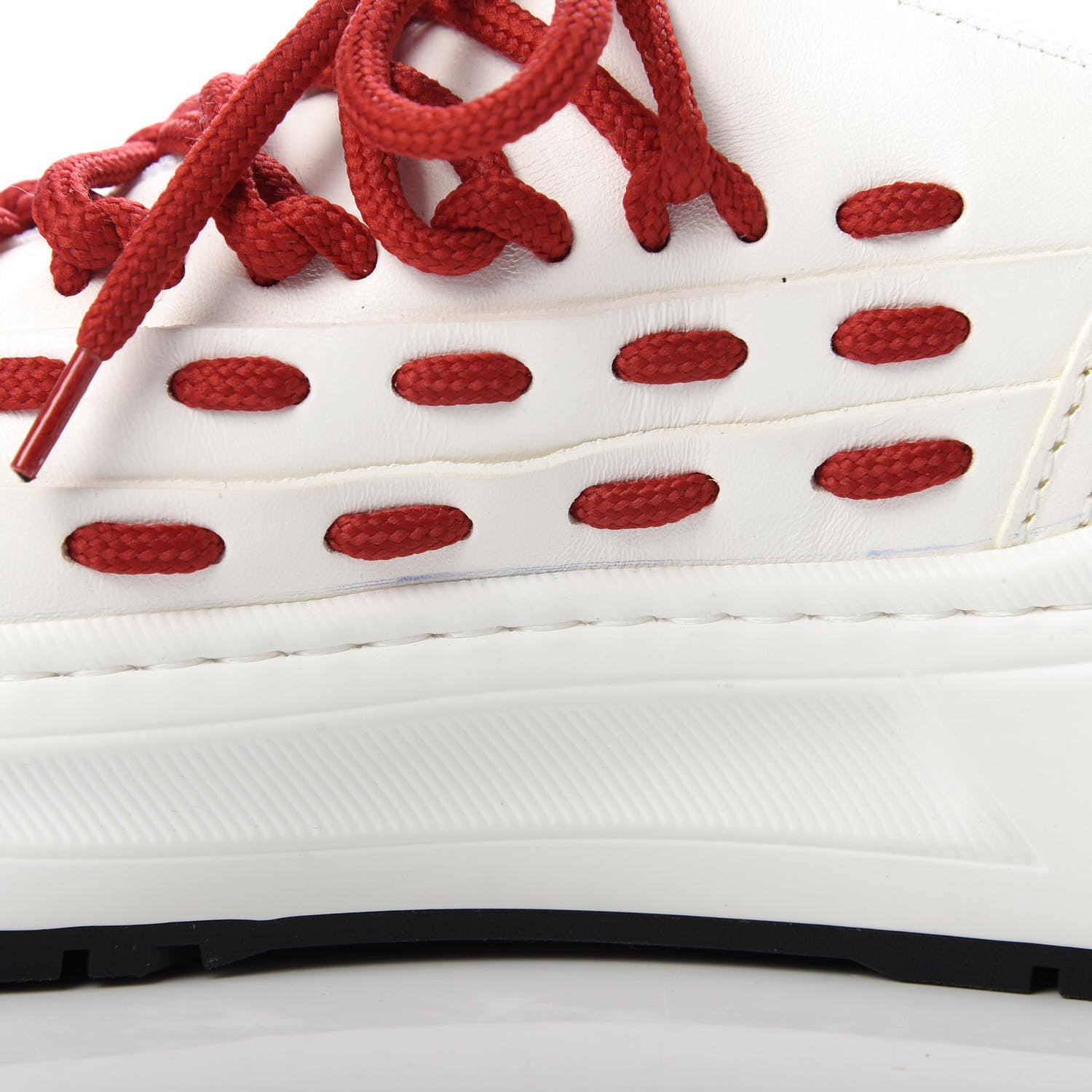 Bottega Veneta Calfskin Speedster Sneakers 37 White Bright Red 12 of 13