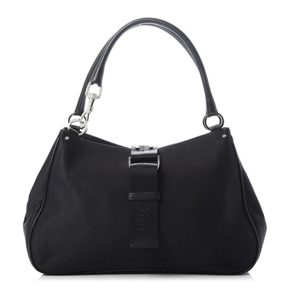Christian Dior Satin Crystal Hardcore Shoulder Bag Navy Black 1 of 9