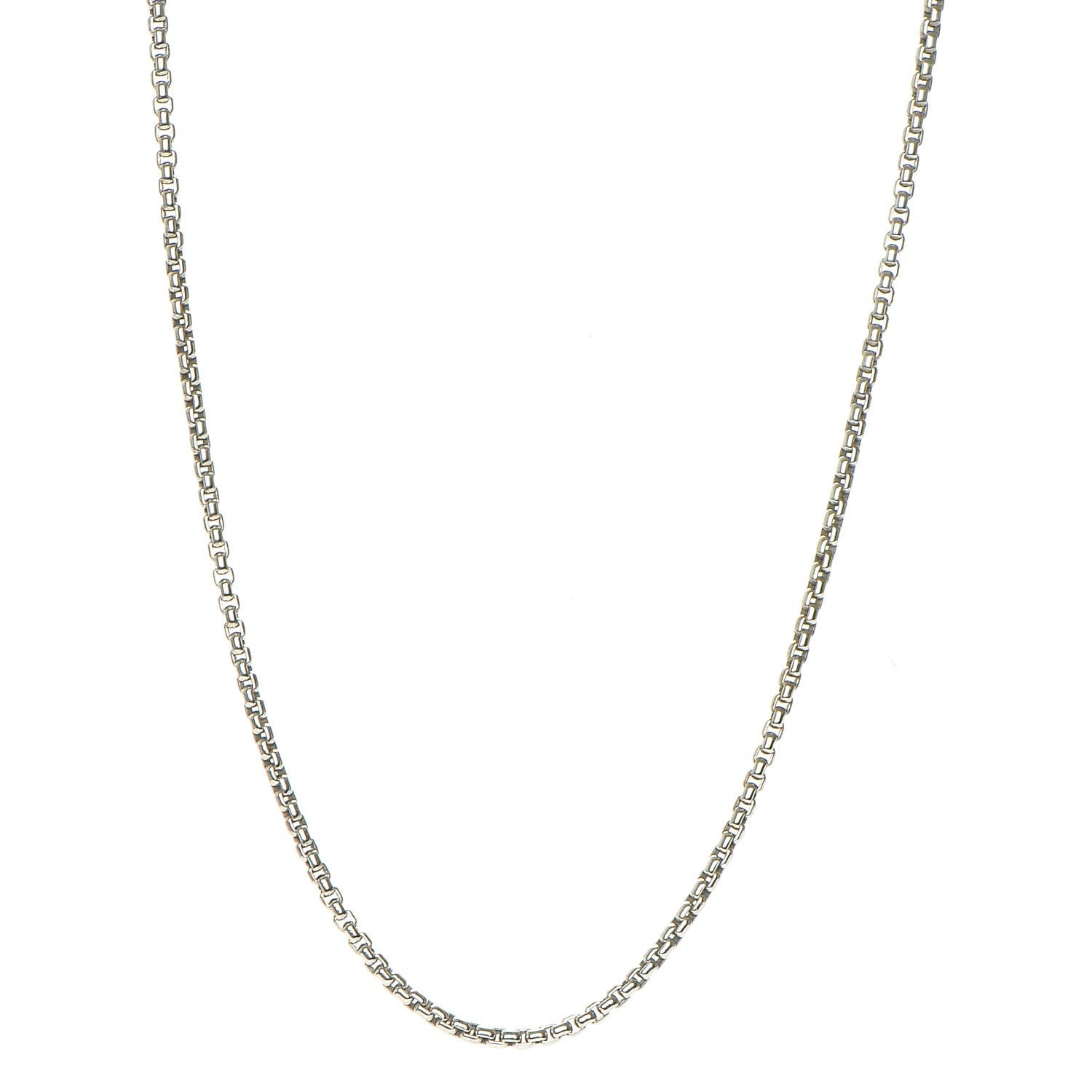 David Yurman Sterling Silver 14K Yellow Gold 2.7mm Small Box Chain Necklace 18" 1 of 4