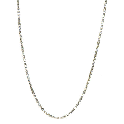 David Yurman Sterling Silver 14K Yellow Gold 2.7mm Small Box Chain Necklace 18" 1 of 4