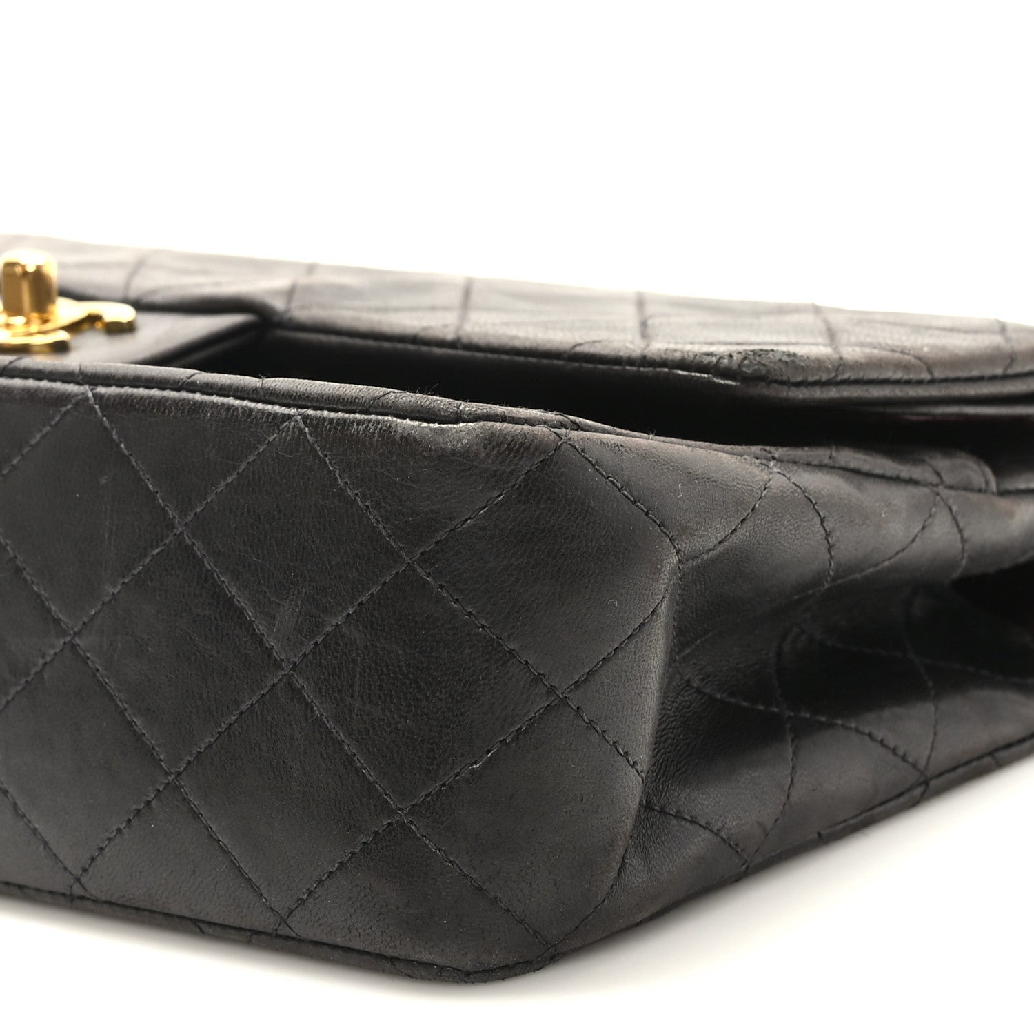 Chanel Lambskin Quilted Medium Double Flap Black 9 of 9