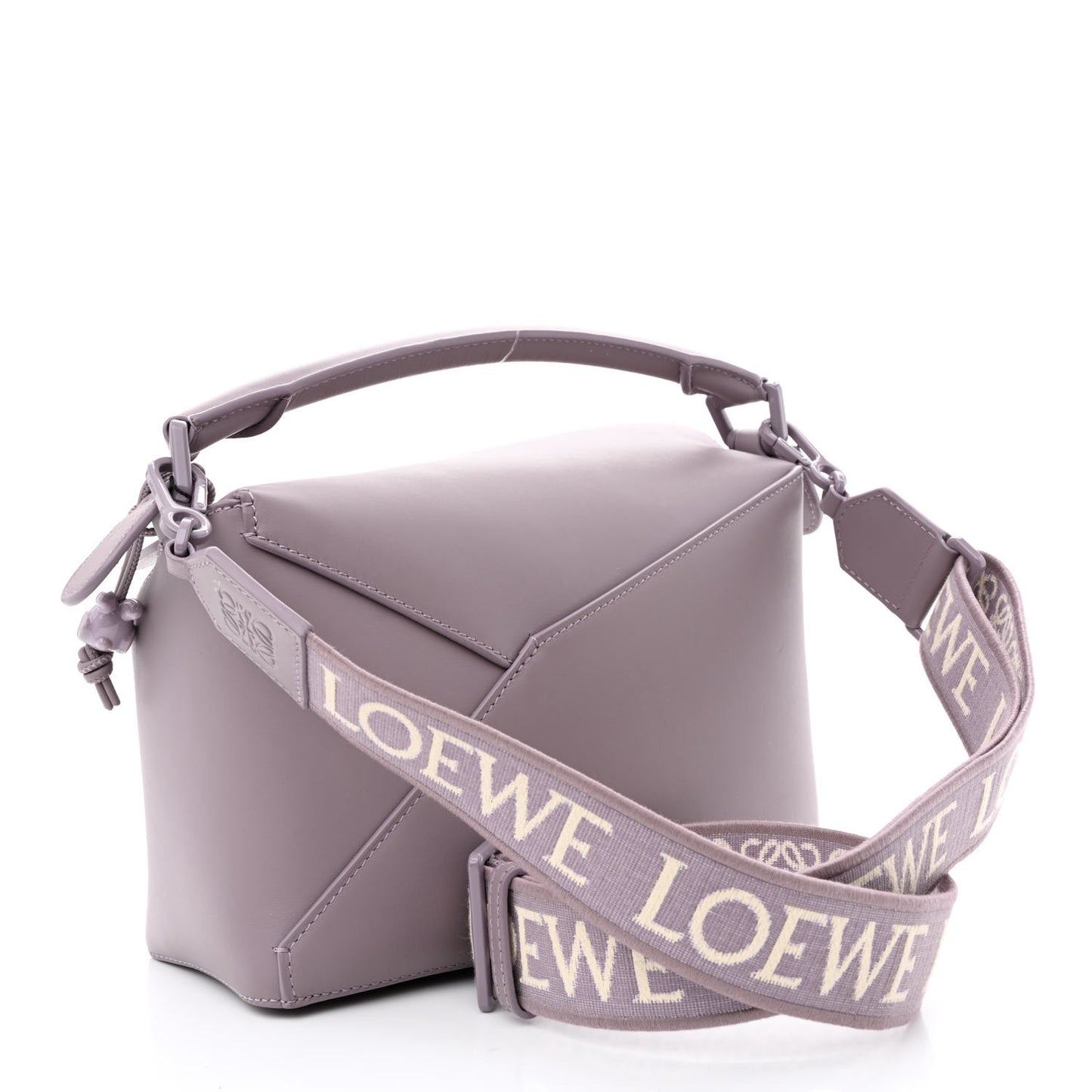 Satin Calfskin Monochrome Small Puzzle Edge Bag Pale Aubergine Glaze