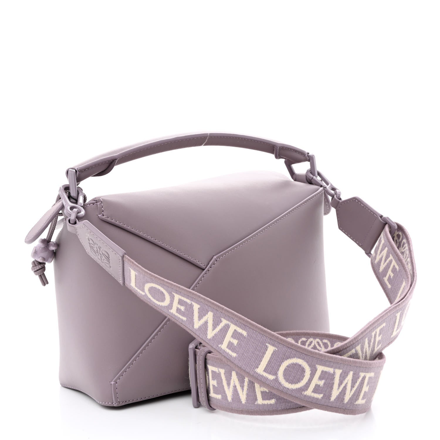 Loewe Satin Calfskin Monochrome Small Puzzle Edge Bag Pale Aubergine Glaze 3 of 10