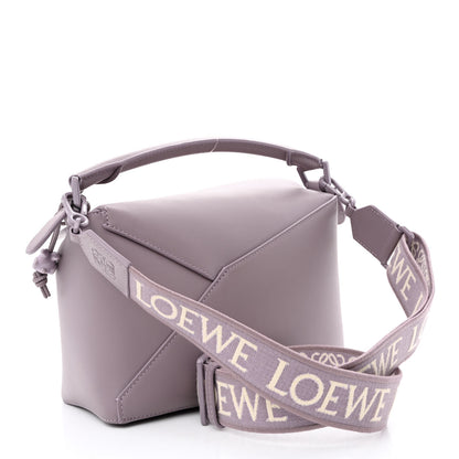 Loewe Satin Calfskin Monochrome Small Puzzle Edge Bag Pale Aubergine Glaze 3 of 10