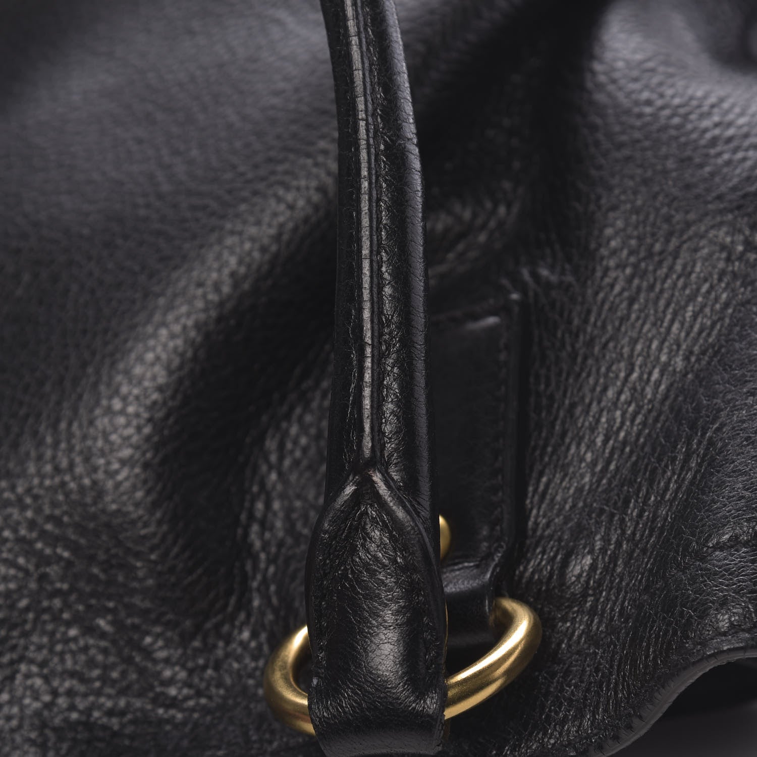 Prada Vitello Daino Tote Black 10 of 16