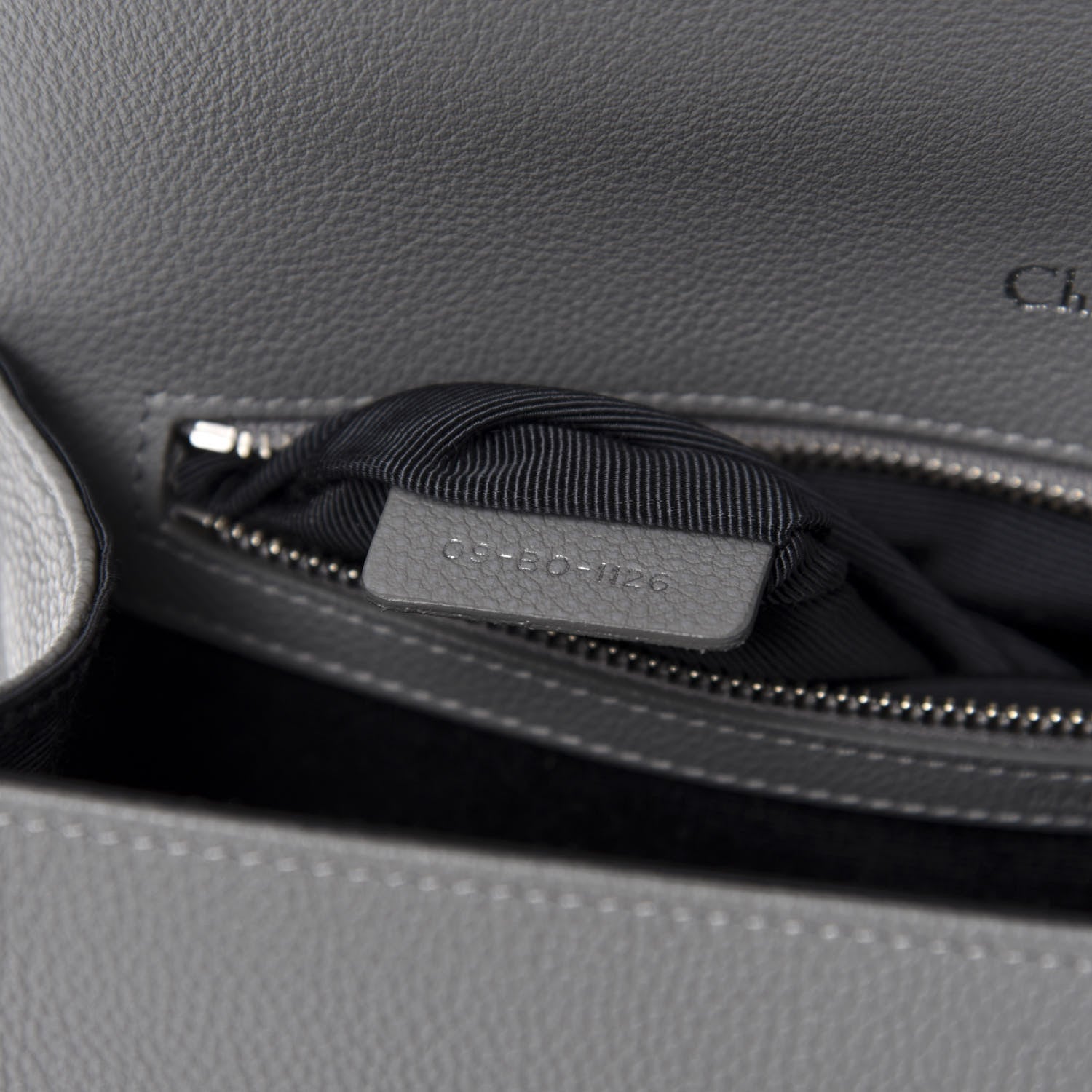 Christian Dior Grained Calfskin Medium Diorama Flap Bag Gris 10 of 11