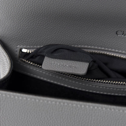 Christian Dior Grained Calfskin Medium Diorama Flap Bag Gris 10 of 11