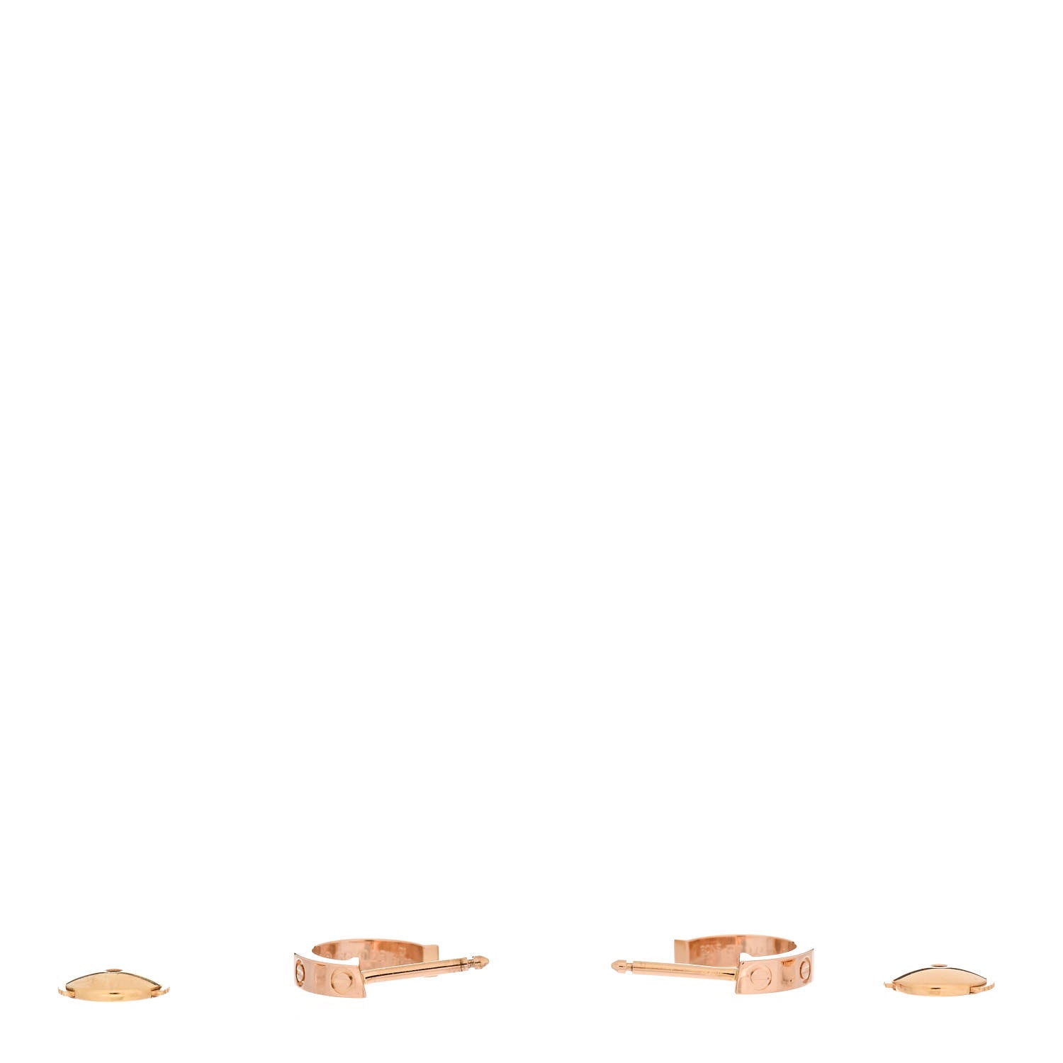 Cartier 18K Pink Gold Small LOVE Hoop Earrings 3 of 4