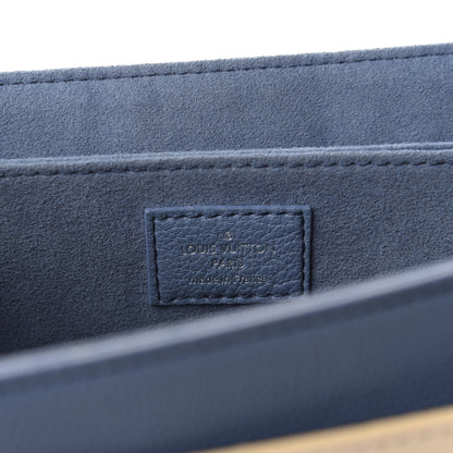 Louis Vuitton Soft Calfskin My Lockme Top Handle Blue Jean Creme 7 of 9