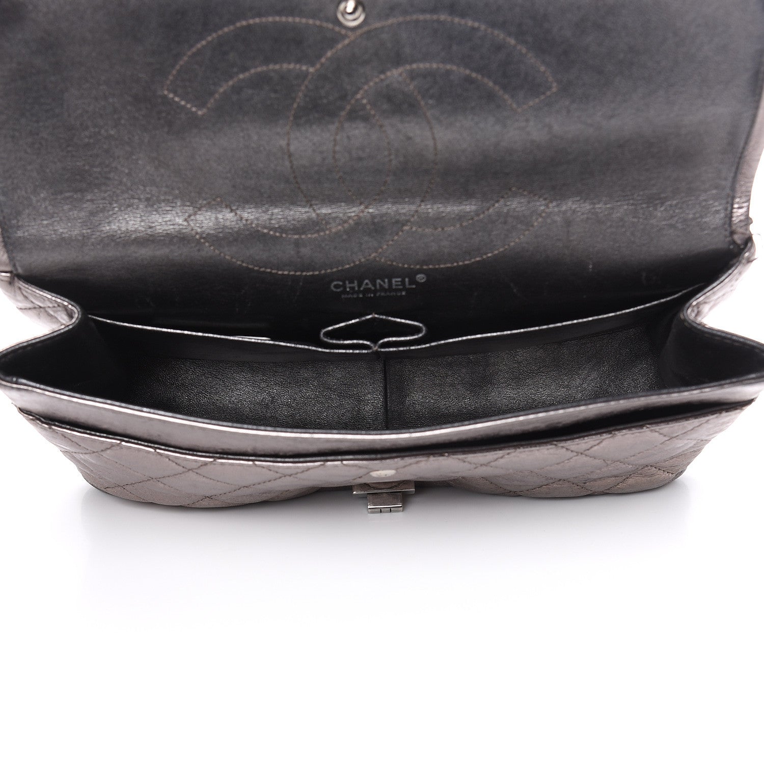 Chanel Metallic Aged Calfskin Quilted 2.55 Reissue 227 Flap Dark Silver 5 of 21