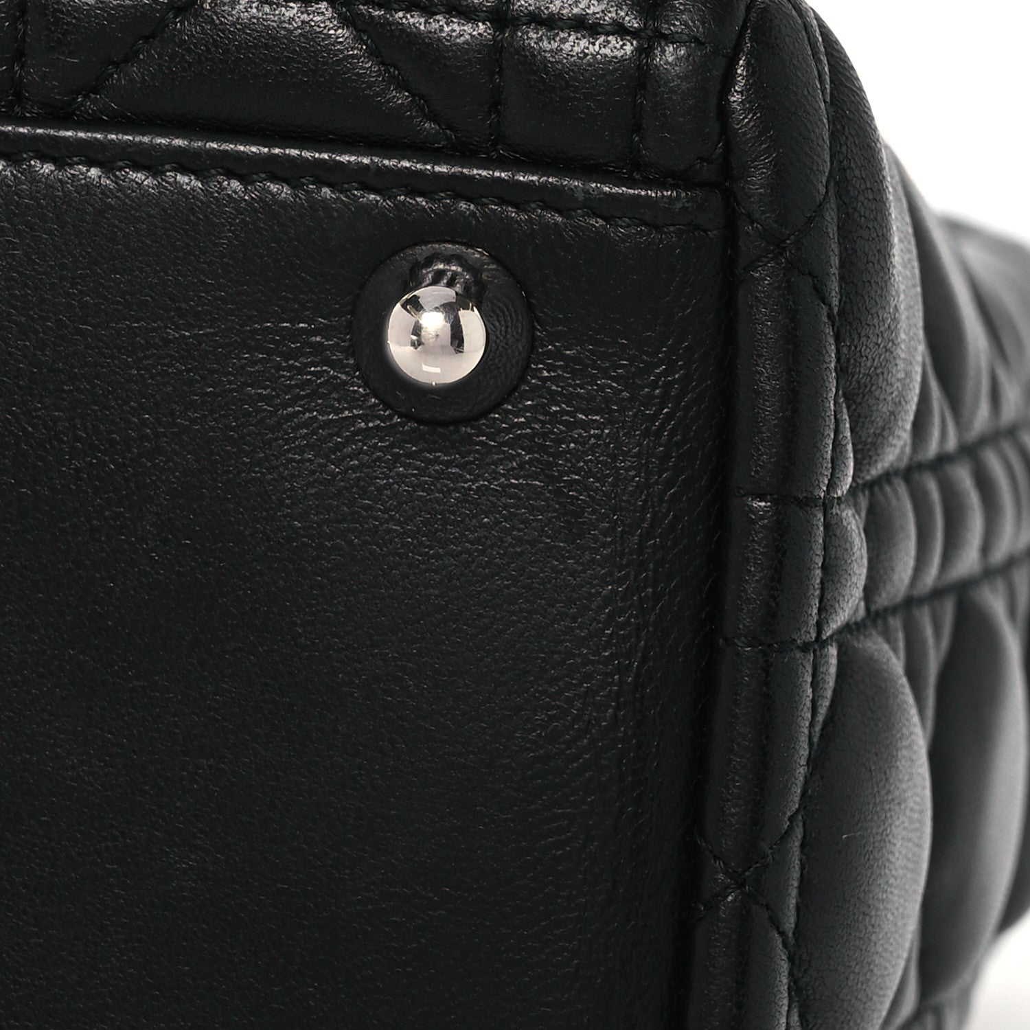 Christian Dior Lambskin Cannage Large Lady Dior Black 11 of 13