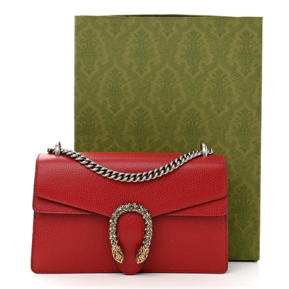 Gucci Dollar Calfskin Swarovski Crystal Small Dionysus Shoulder Bag Hibiscus Red 10 of 10