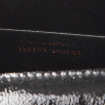 Saint Laurent Textured Patent Monogram Large Belle De Jour Clutch Black 7 of 7