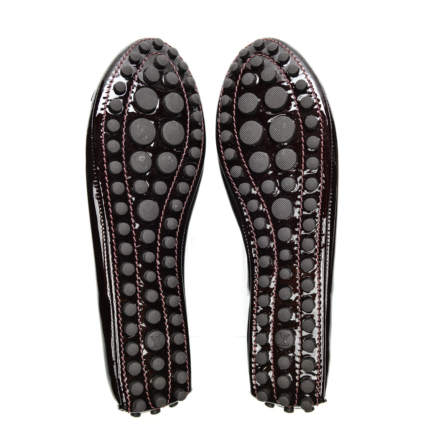 Patent Calfskin Oxford Ballerina Flats 37 Amarante