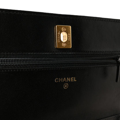 Chanel Lambskin Quilted CC Pearl Crush Wallet on Chain WOC Black 6 of 11
