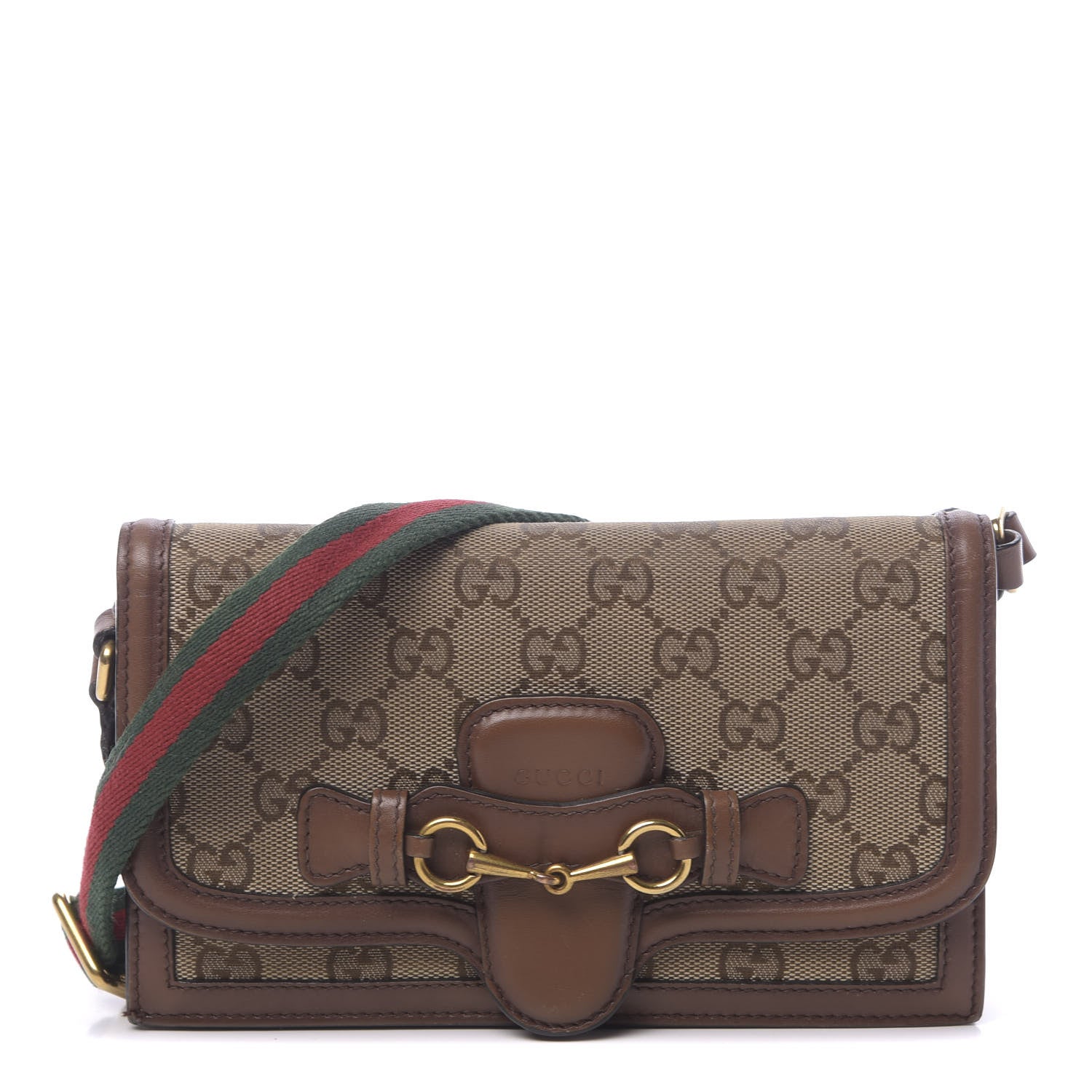 Gucci Monogram Lady Web Convertible Wallet Beige Cuir 1 of 11