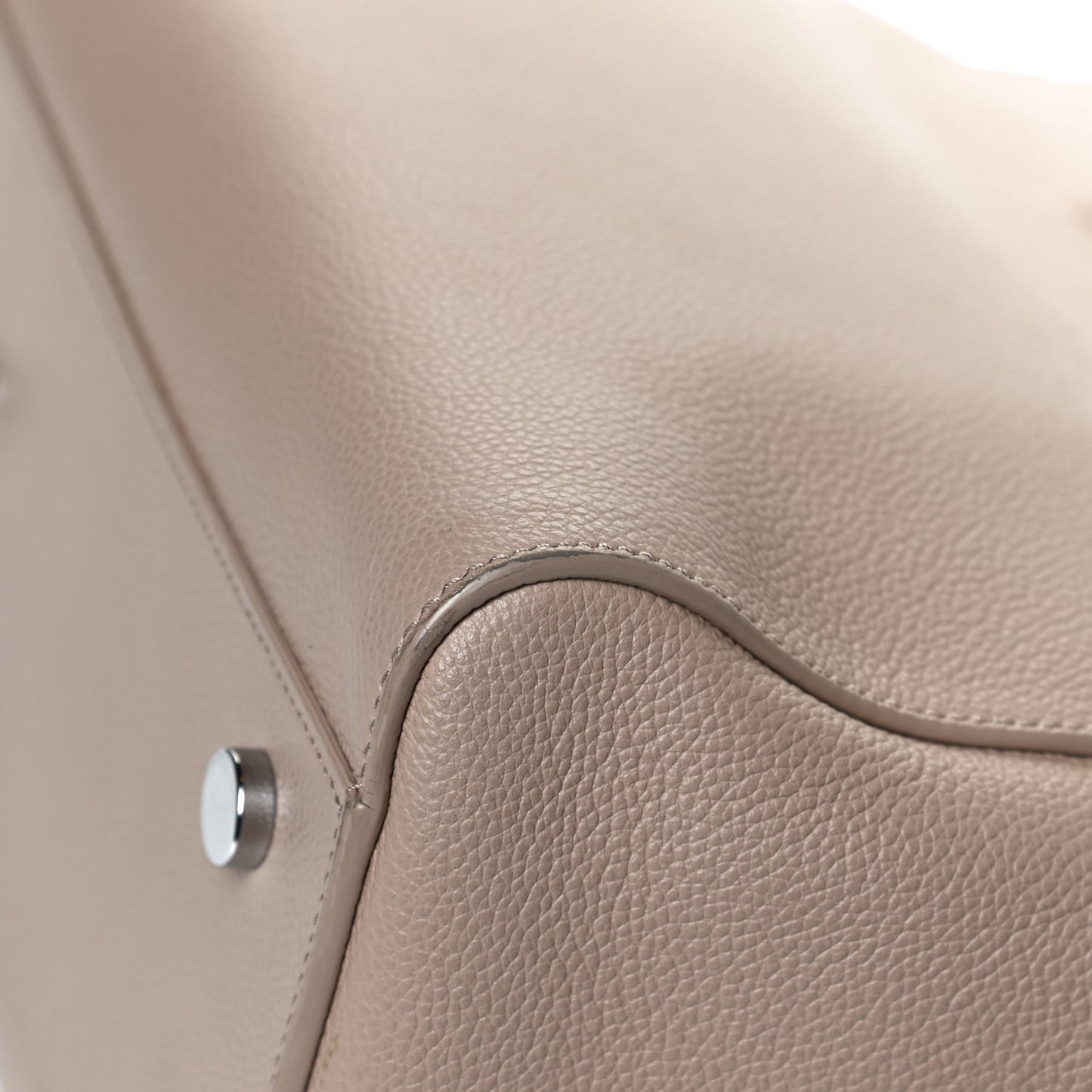Calfskin Medium Rive Gauche Cabas Dark Beige