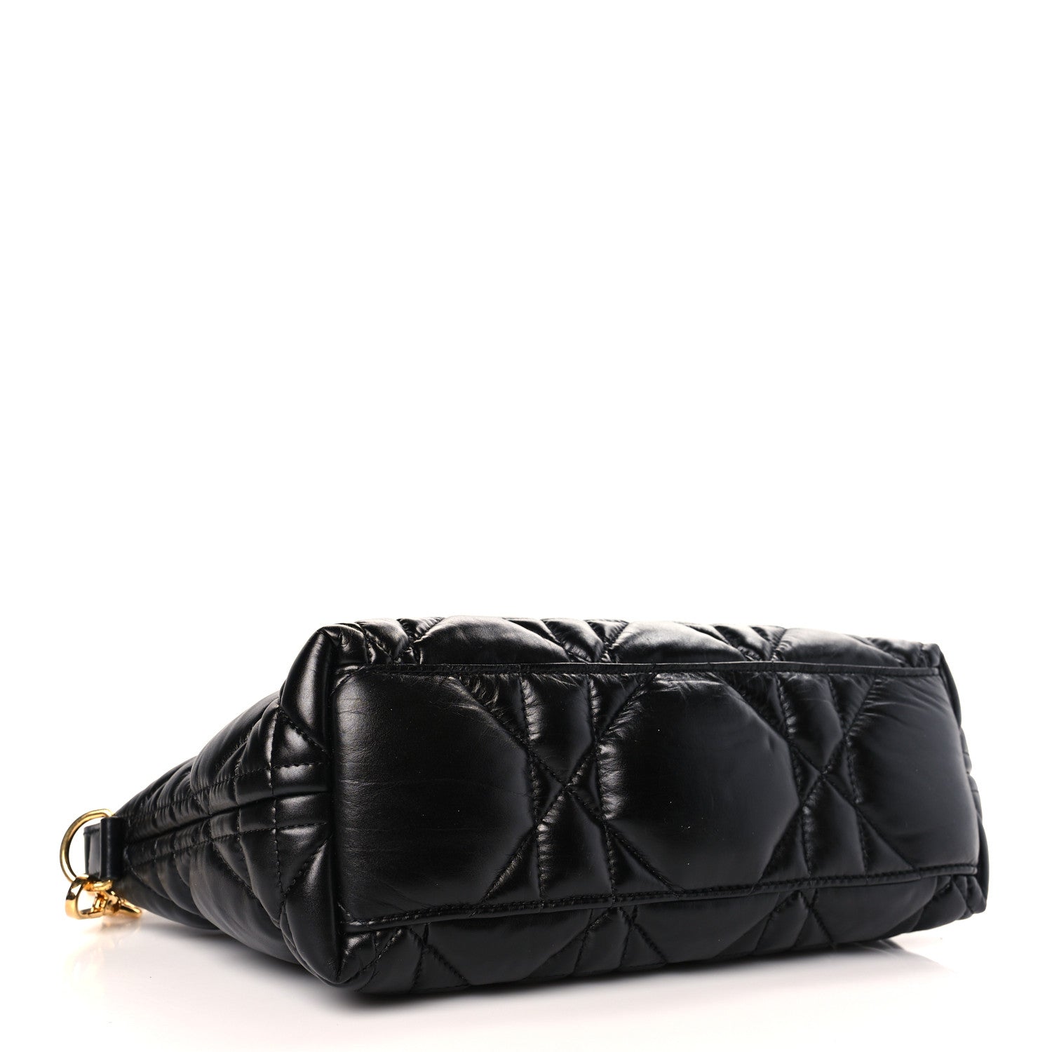 Christian Dior Calfskin Macrocannage Medium Diortravel Nomad Pouch Black 4 of 7