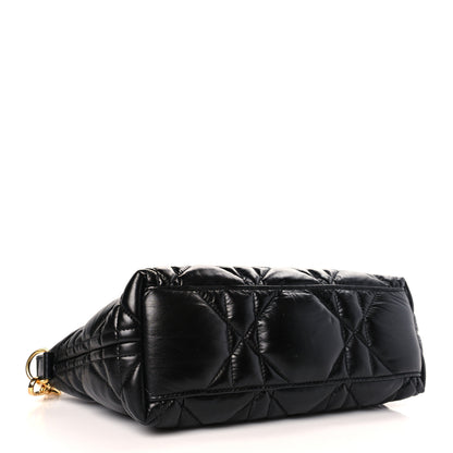 Christian Dior Calfskin Macrocannage Medium Diortravel Nomad Pouch Black 4 of 7