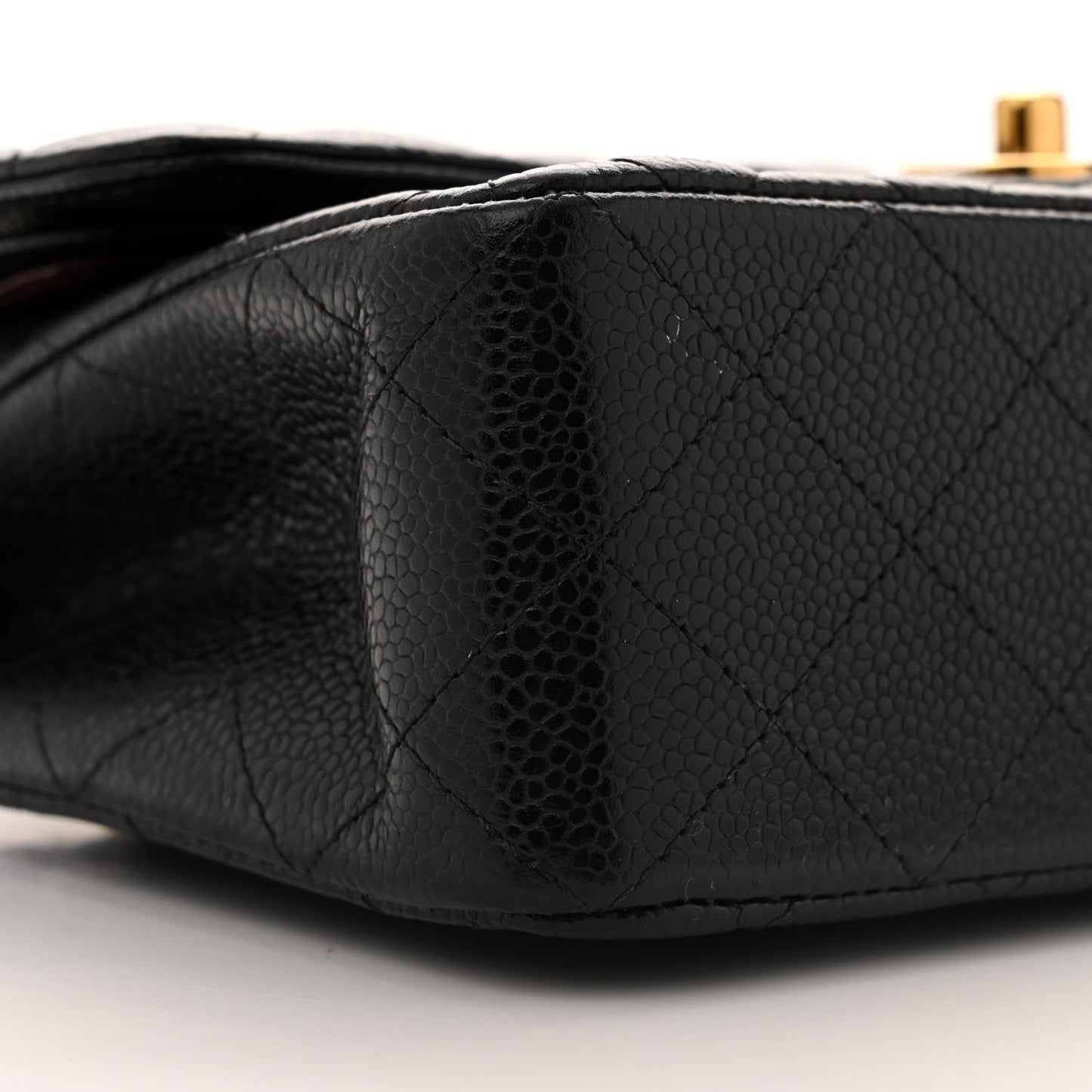 Caviar Quilted Small Double Flap Black