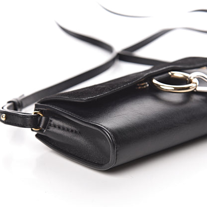 Chloe Suede Calfskin Mini Faye Shoulder Bag Black 19 of 22