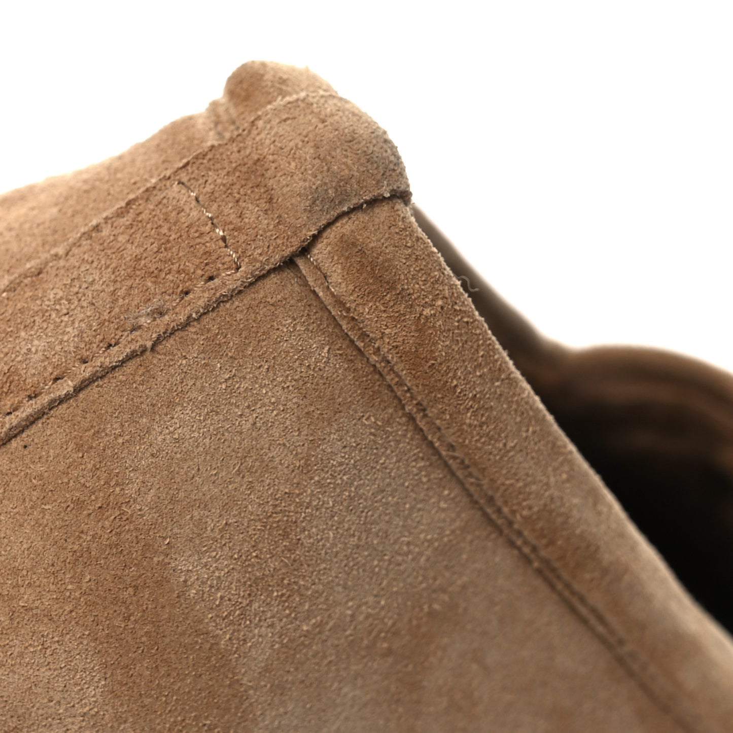 Suede Calfskin CC Loafers 37 Dark Beige