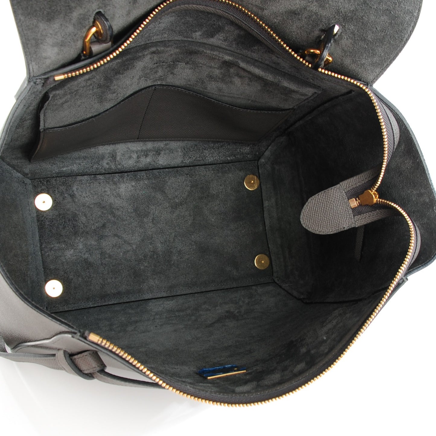 Grained Calfskin Mini Belt Bag Grey