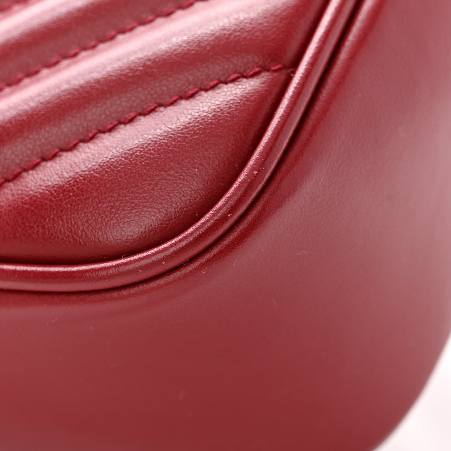 Calfskin Matelasse Monogram Lou Camera Bag Opyum Red