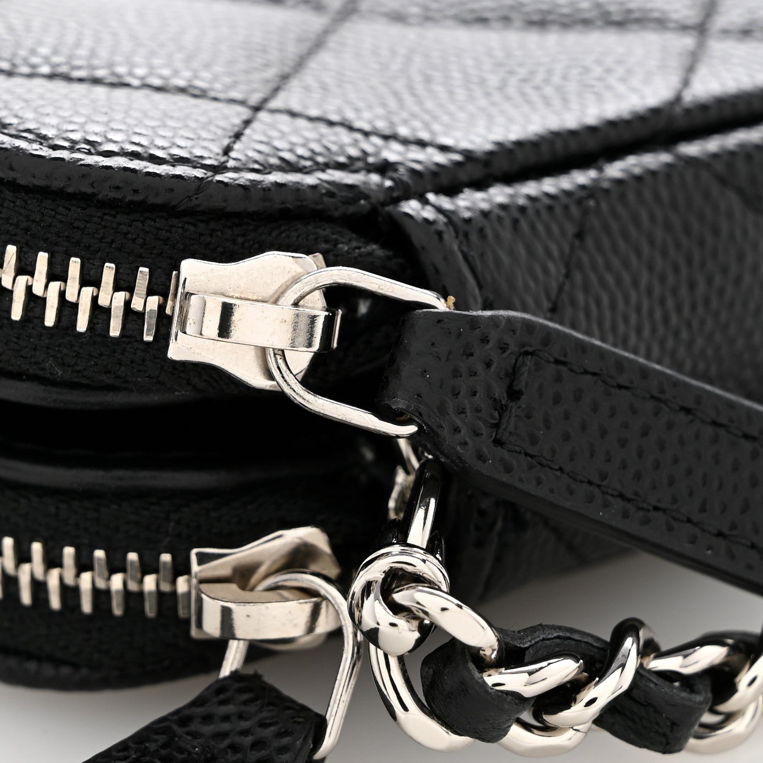 Chanel Caviar Quilted Logo Small Clutch With Chain Black 12 of 13