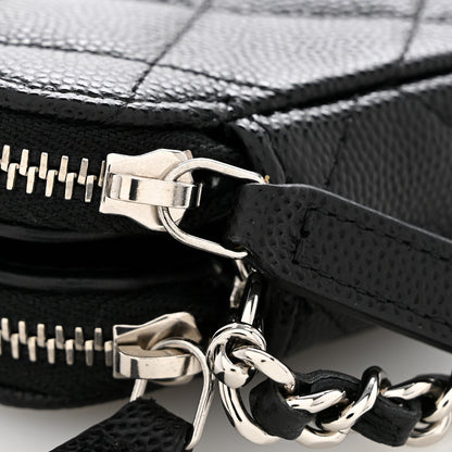 Chanel Caviar Quilted Logo Small Clutch With Chain Black 12 of 13