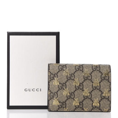 Gucci GG Supreme Monogram Bee Print Card Case 7 of 7
