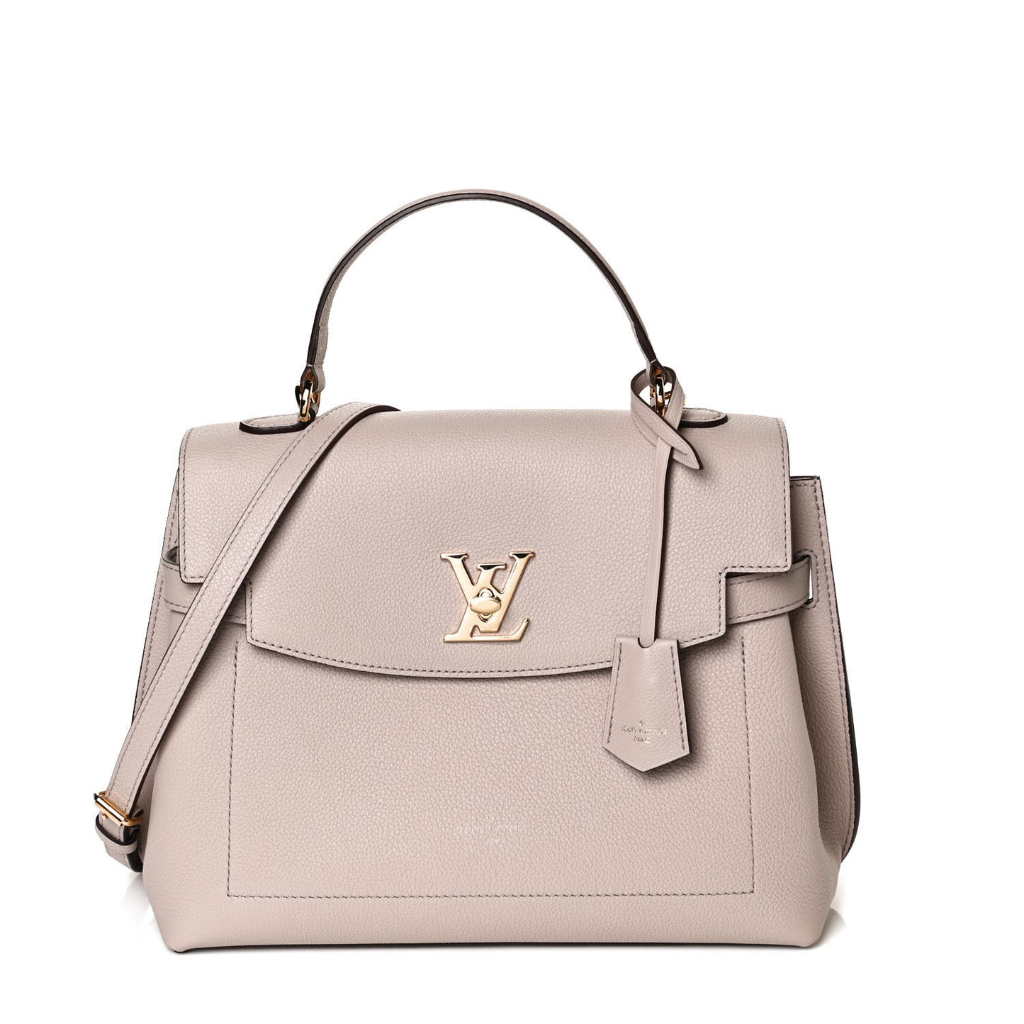 Soft Calfskin Lockme Ever MM Greige