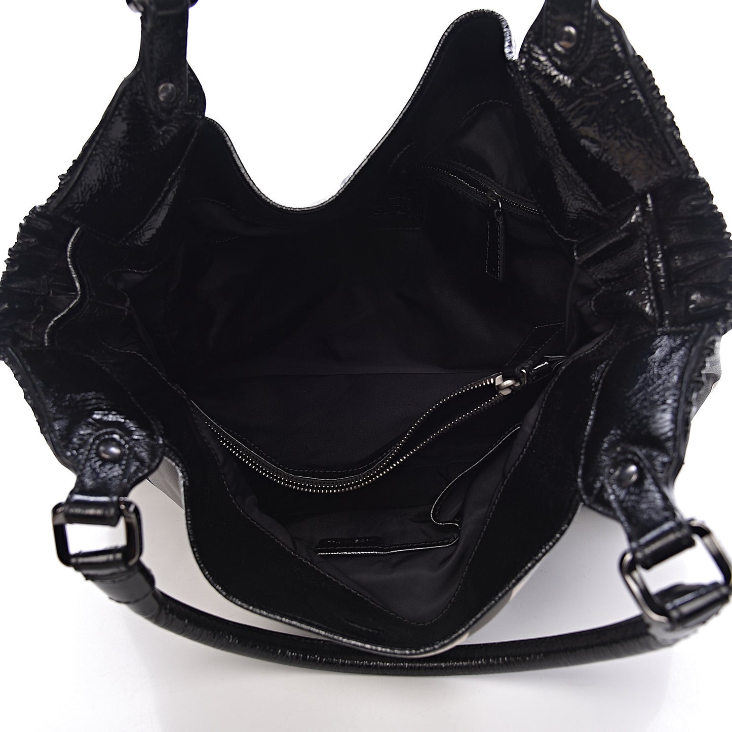 Nylon Beat Check Tote Black