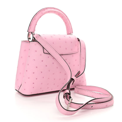 Louis Vuitton Ostrich Capucines Mini Pink 3 of 10