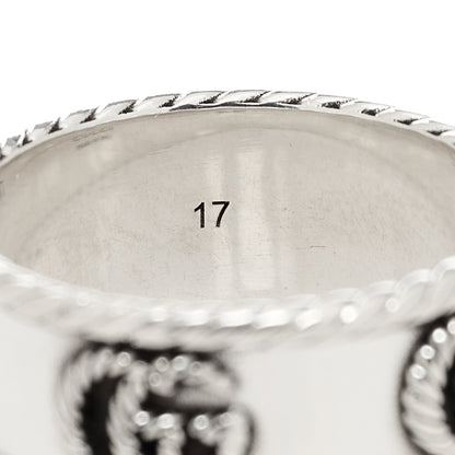 Gucci Sterling Silver Torchon GG Marmont Ring 57 8 4 of 7