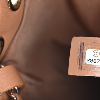 Chanel Calfskin Stitched Chain Bucket Bag Camel 7 of 11