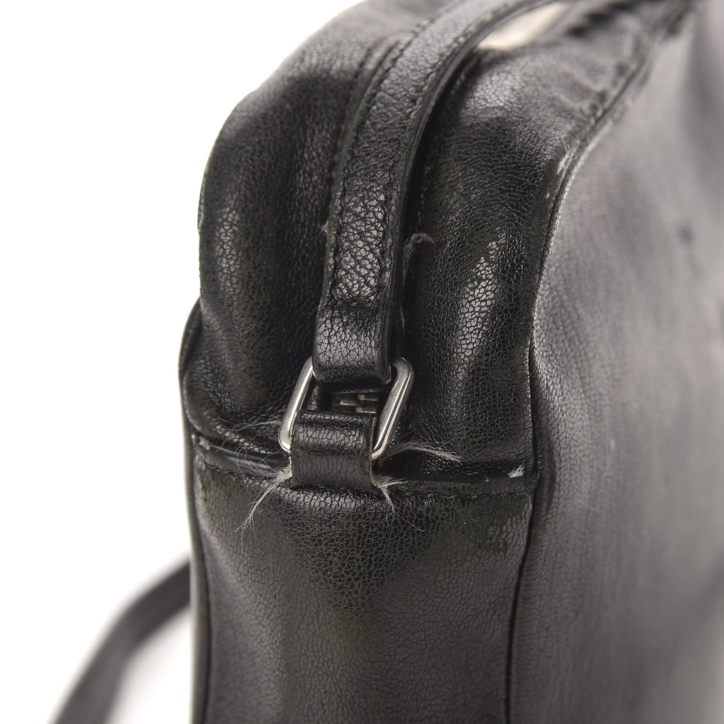 Lambskin Monogram Small Lou Camera Bag Black