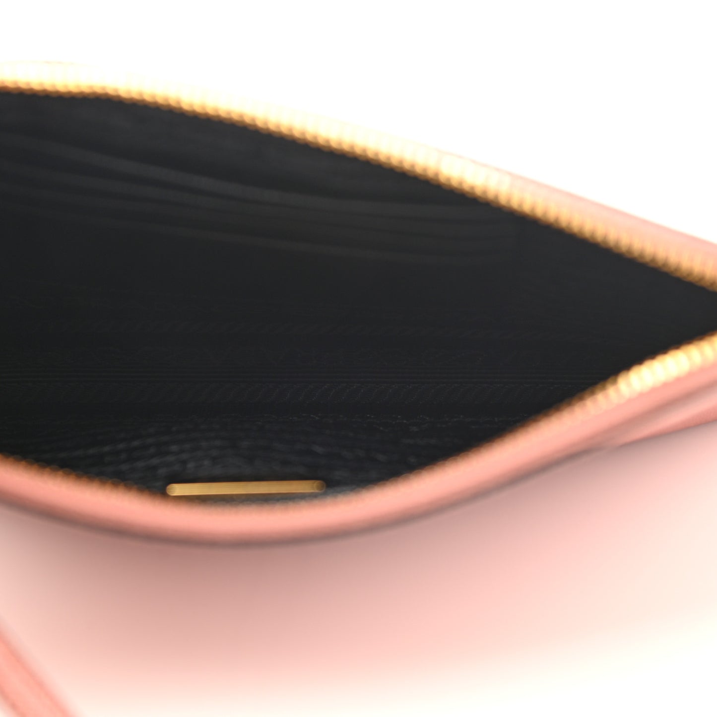 Metallic Saffiano Small Flat Pouch Antico Mordore