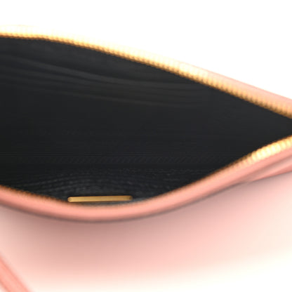 Prada Metallic Saffiano Small Flat Pouch Antico Mordore 5 of 10