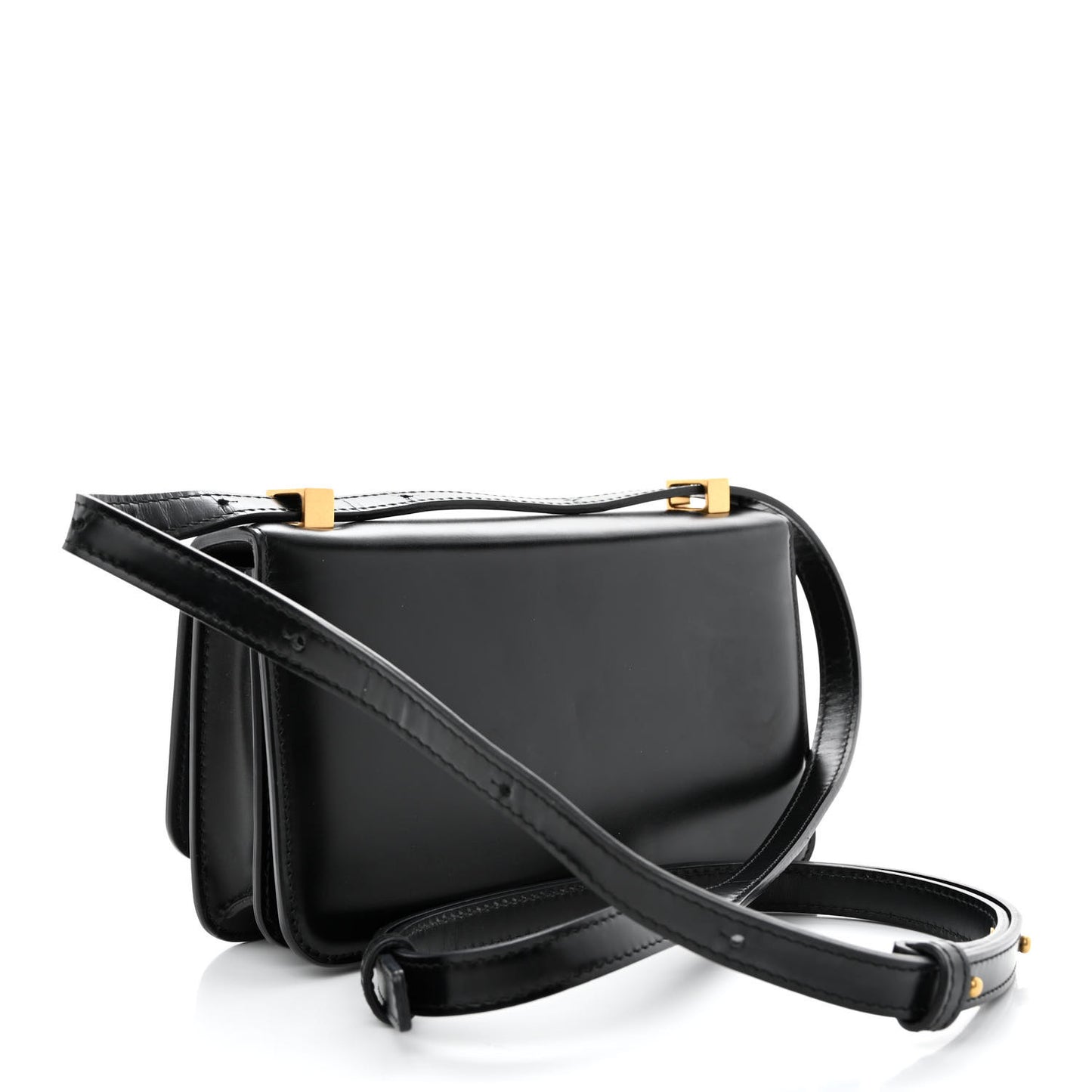 Spazzolato Calfskin Mini Classic BV Bag Black