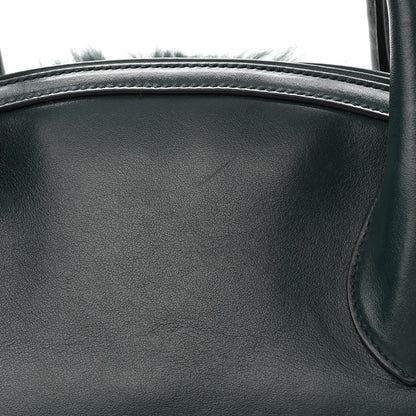 Salvatore Ferragamo Fur Calfskin Fiamma Bag Dark Green 9 of 9