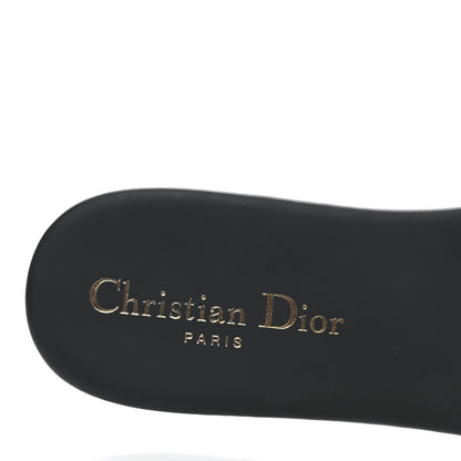 Christian Dior Canvas Embroidered Dway Mules Slide Sandals 38.5 Deep Blue 7 of 11
